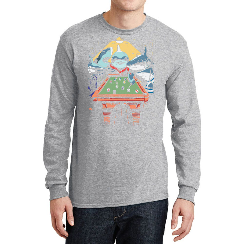 Pool Sharks Shark Billiards Game Travel Long Sleeve Shirts by nocniwignera | Artistshot