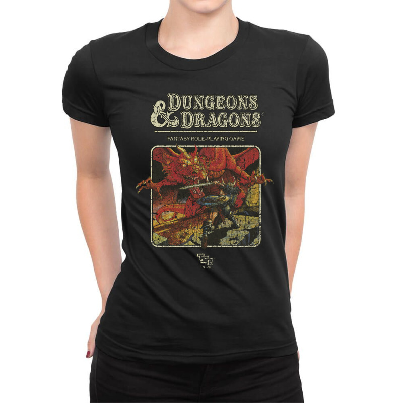 Trending Dungeons & Dragons 1974 (3) Ladies Fitted T-Shirt by femalesbaubles | Artistshot