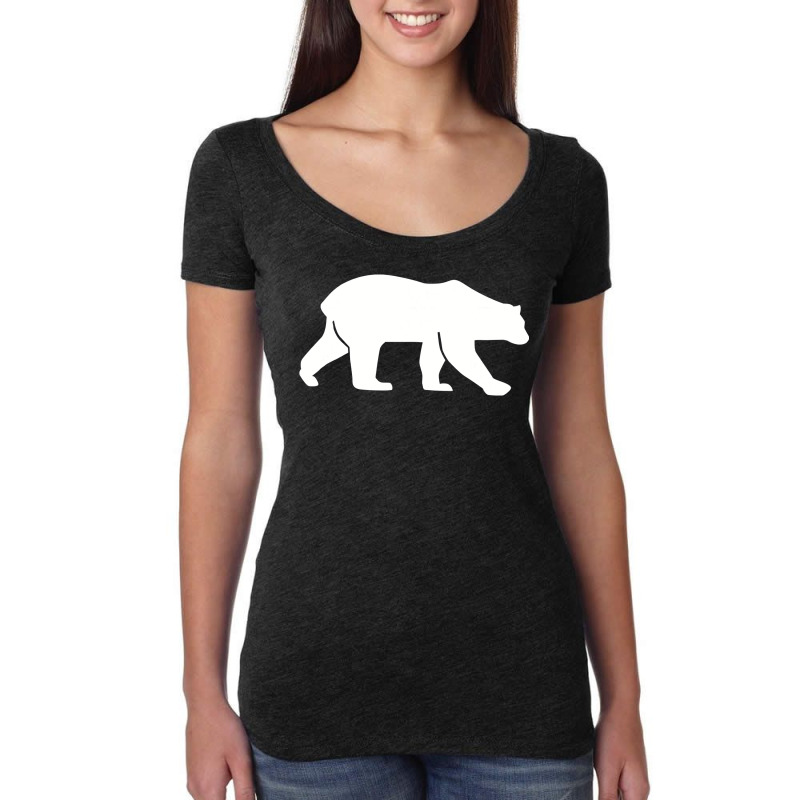 Walking Polar Bear  Copy Women's Triblend Scoop T-shirt by JohnNichols89123 | Artistshot