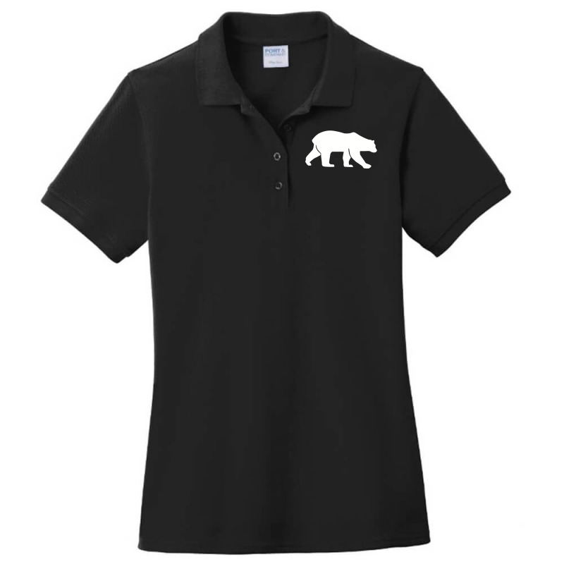 Walking Polar Bear  Copy Ladies Polo Shirt by JohnNichols89123 | Artistshot