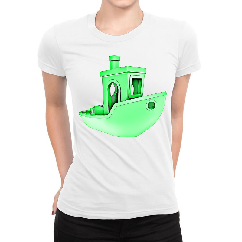 A Benchy 3d Printer For The Maker Stars Ladies Fitted T-Shirt by samjiemineef | Artistshot