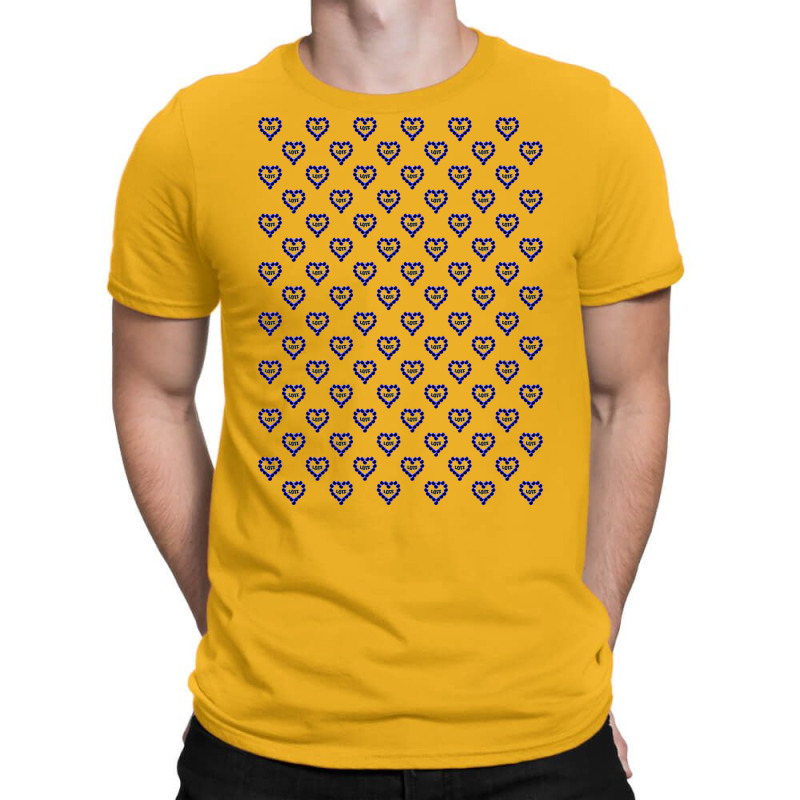 Love Heart In Blue Color Pattern Blue T-shirt | Artistshot