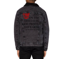 God 3d Printed The Earth Cool Unisex Sherpa-lined Denim Jacket | Artistshot