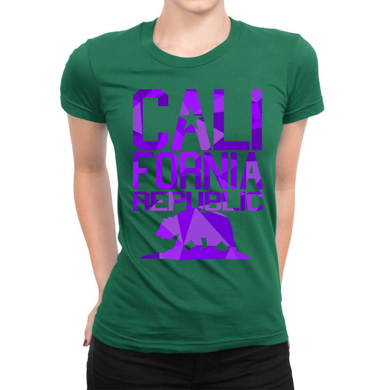 California Republic Bear (juicy Purple Version) Ladies Fitted T-Shirt by rejhanfadelea | Artistshot