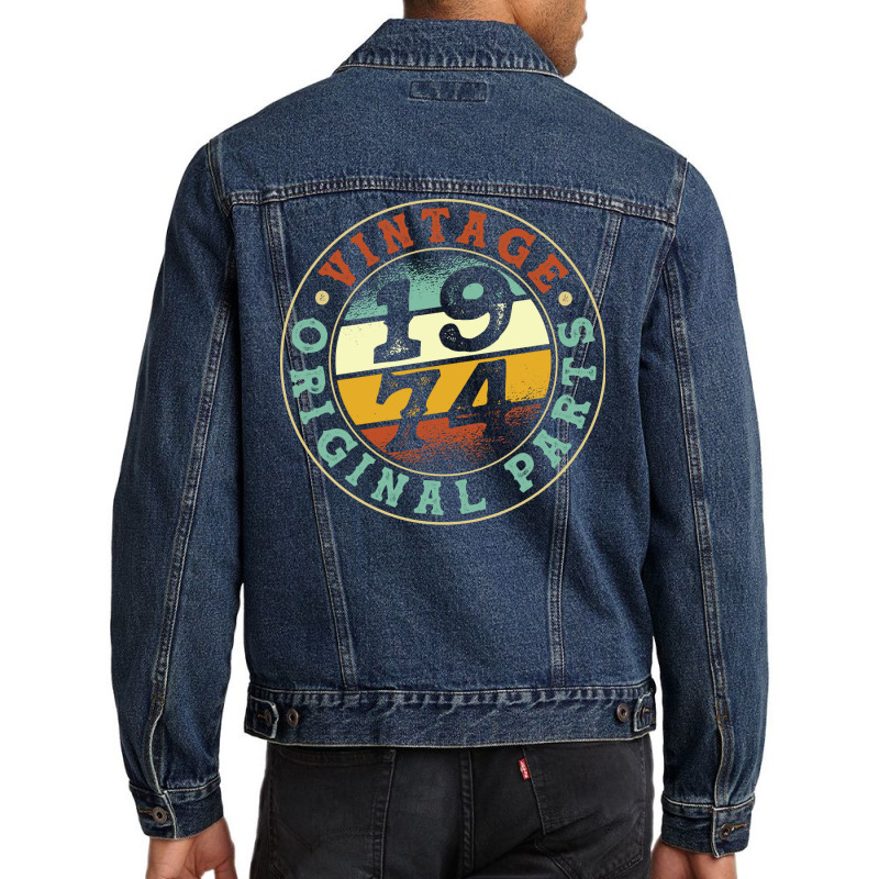 Vintage 1974 Parts Funny Men Denim Jacket by orichkervanr | Artistshot