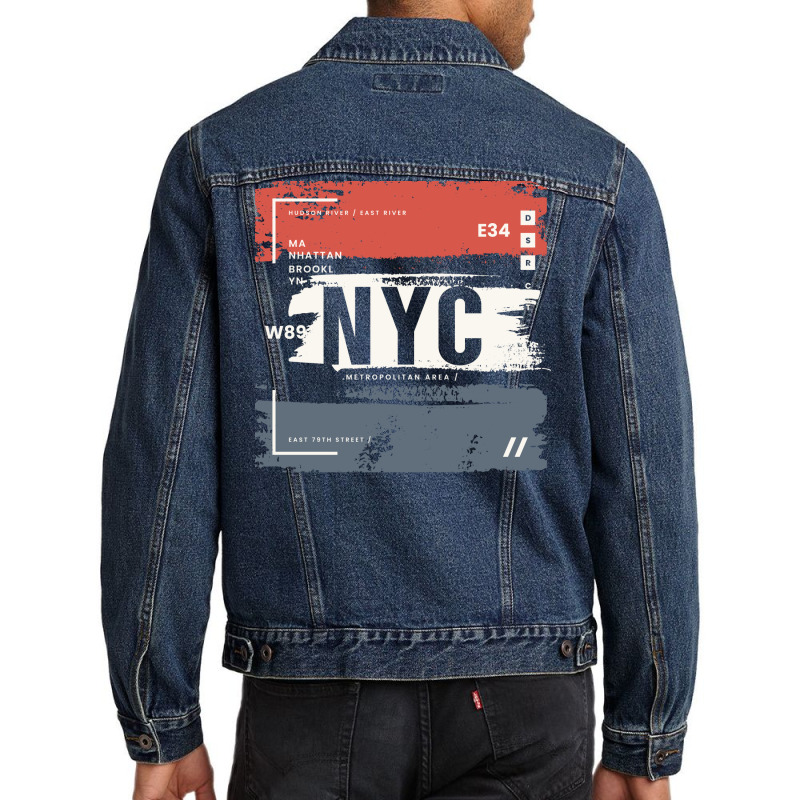 Nyc New York City Designs Green Men Denim Jacket by rudralybensm | Artistshot