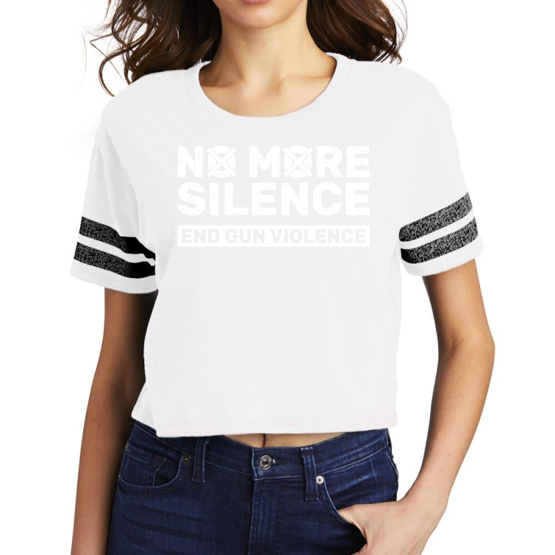 No More Silence End Gun Violence Awareness Day Love Scorecard Crop Tee by oneidyroemik | Artistshot