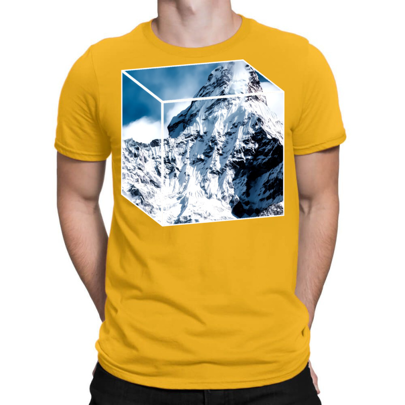 Mountain Photo In 3d Shape Girl T-shirt | Artistshot