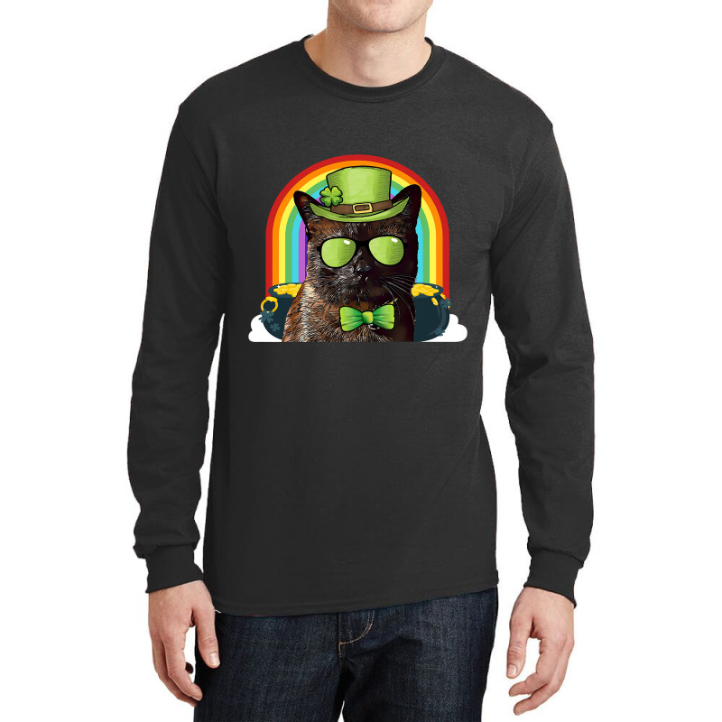 Havana Brown Cat Leprechaun Funny St Patricks Day Long Sleeve Shirts | Artistshot