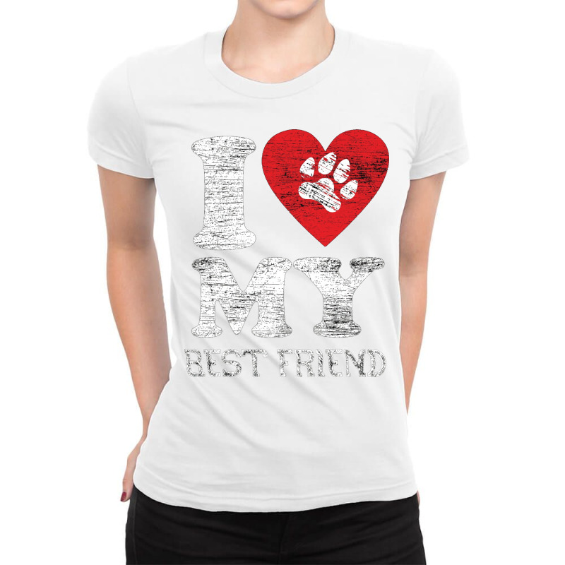 I Love My Best Friend Aesthetic Ladies Fitted T-Shirt by paxitaflekax | Artistshot