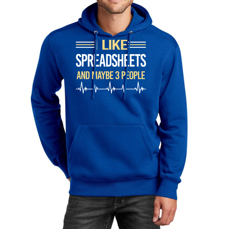 3 People Spreadsheet Spreadsheets Girl Unisex Hoodie | Artistshot