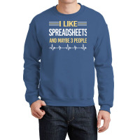 3 People Spreadsheet Spreadsheets Girl Crewneck Sweatshirt | Artistshot