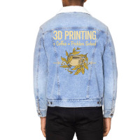 Problem Solved Coffee 3d Printing Quote Unisex Sherpa-lined Denim Jacket | Artistshot