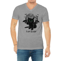 Scary Cat V-neck Tee | Artistshot