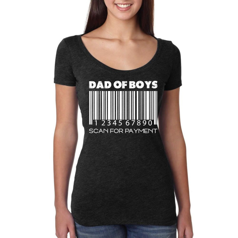 Fathers Day Funny Dad Of Boys Daddy Sweet Dad Boy T Shirt Women's Triblend Scoop T-shirt by atereabag | Artistshot