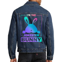 Im The Jokester Bunny T  Shirt Funny Colorful Bunny, I'm The Jokester Men Denim Jacket | Artistshot