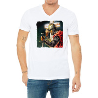 Crusader Knight Usyk Champion V-neck Tee | Artistshot