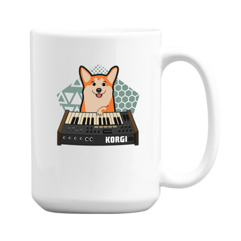 Funny Synthesizer Fan Korgi Corgi Dog Lover 15 Oz Coffee Mug | Artistshot