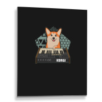 Funny Synthesizer Fan Korgi Corgi Dog Lover Metal Print Vertical | Artistshot