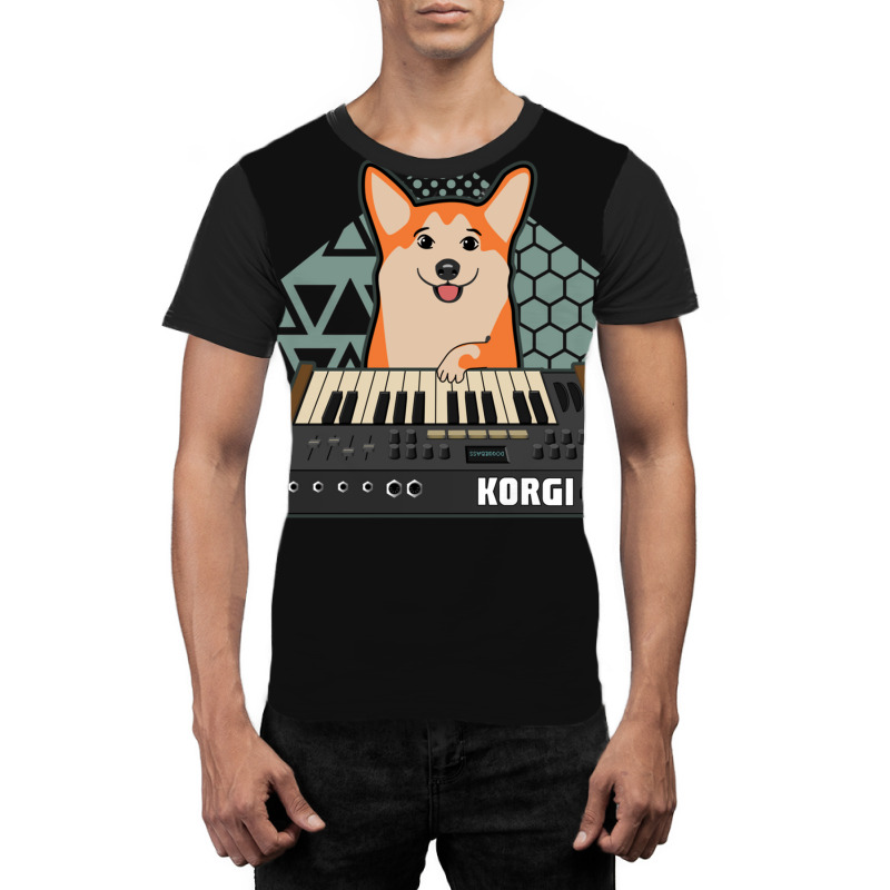 Funny Synthesizer Fan Korgi Corgi Dog Lover Graphic T-shirt | Artistshot