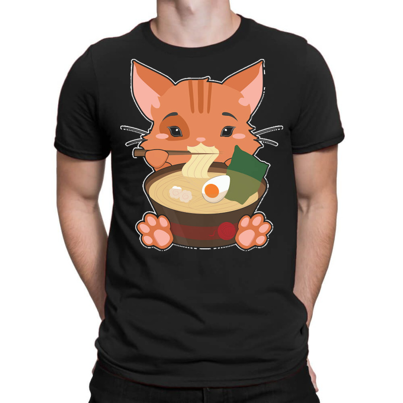 Japanese T  Shirt Anime Cute Cat Japanese Ramen Noodles Kawaii Gift De T-shirt | Artistshot