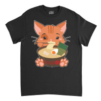 Japanese T  Shirt Anime Cute Cat Japanese Ramen Noodles Kawaii Gift De Classic T-shirt | Artistshot