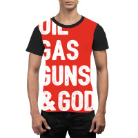 Oil Gas Guns God Green Graphic T-shirt | Artistshot