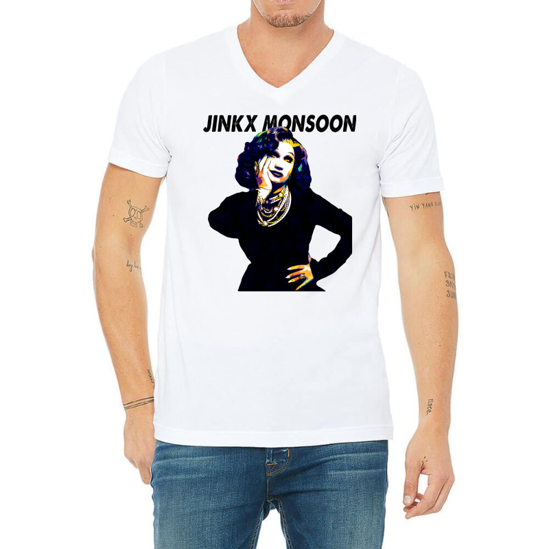 Jinkx Monsoon Retro V-Neck Tee by muronialgabak | Artistshot