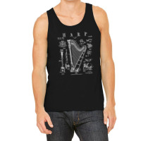 Harp Vintage Patent Harpist Drawing Print .png Tank Top | Artistshot