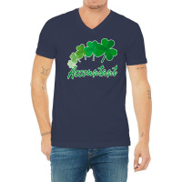 Irish Shamrocks Accountant St Patricks Day Gift Funny V-neck Tee | Artistshot