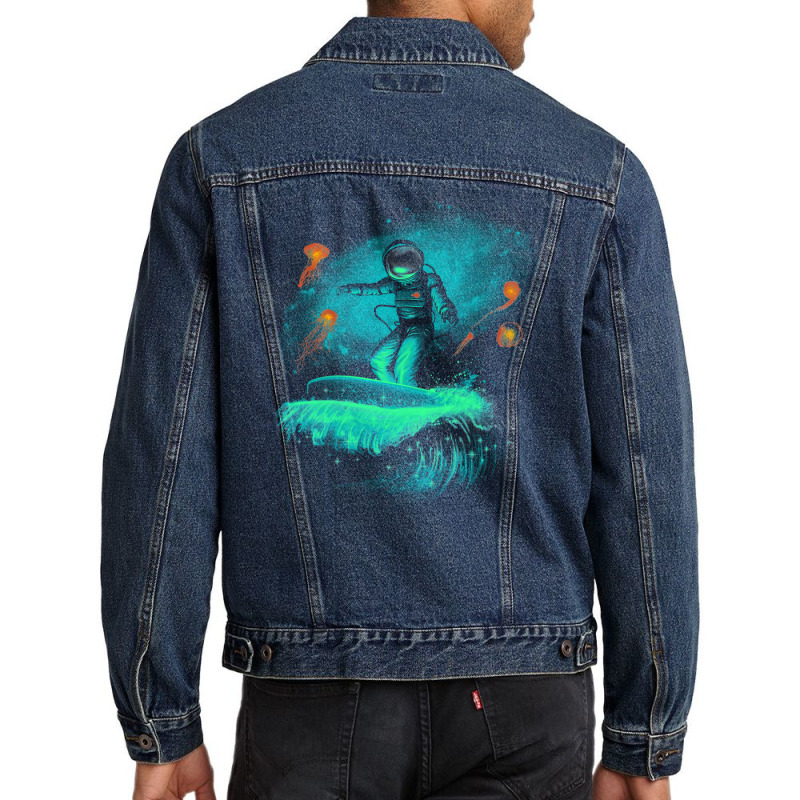 Space Surfer Men Denim Jacket | Artistshot