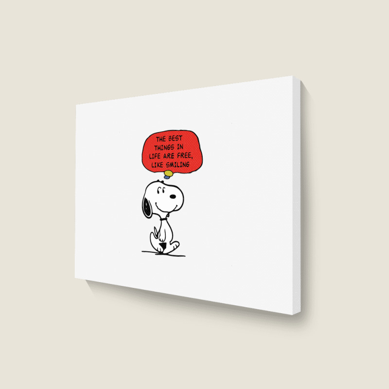 Peanuts Best Things In Life Are Free Landscape Canvas Print | Artistshot