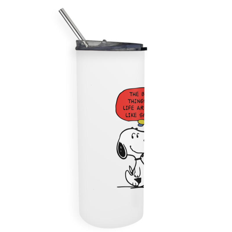 Peanuts Best Things In Life Are Free Skinny Tumbler | Artistshot