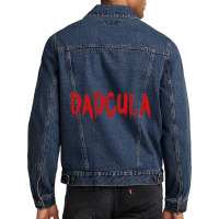 Dadcula  Dracula  Cute Funny Halloween Costume Design Men Denim Jacket | Artistshot