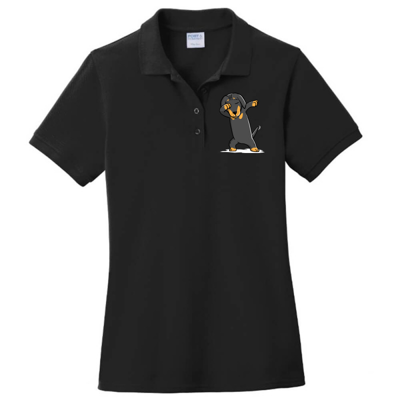 Trending Dabbing Dachshund Funny Doxie Ladies Polo Shirt by Kimble Mcduffie | Artistshot