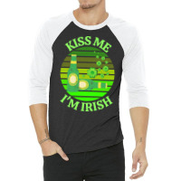 Kiss Me Im Irish T  Shirtkiss Me I’m Irish T  Shirt (6) 3/4 Sleeve Shirt | Artistshot