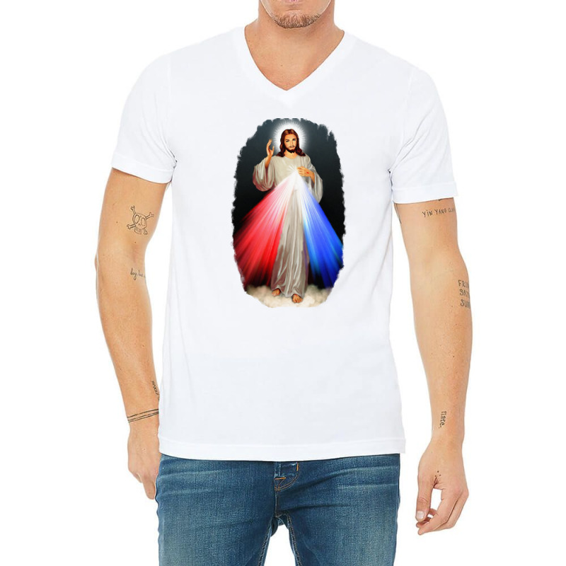 Divine Mercy V-neck Tee | Artistshot