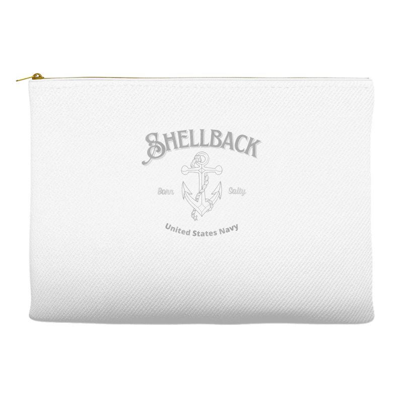 Vintage Navy Shellback Proud Sailor Born Salty T Shirt Accessory Pouches | Artistshot