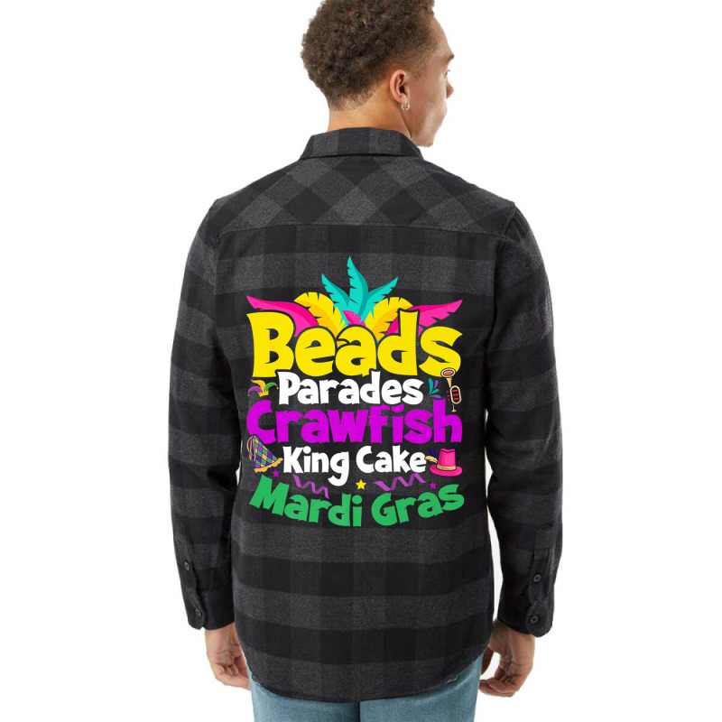 Beads Parades Crawfish King Cake Mardi Gras Premium T Shirt Flannel Shirt | Artistshot