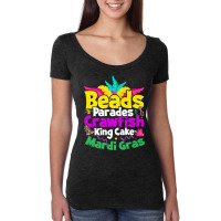 Beads Parades Crawfish King Cake Mardi Gras Premium T Shirt Women's Triblend Scoop T-shirt | Artistshot