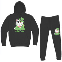 Lucky Man T  Shirt Lucky Man Funny White Cat And White Mouse St. Patri Hoodie & Jogger Set | Artistshot