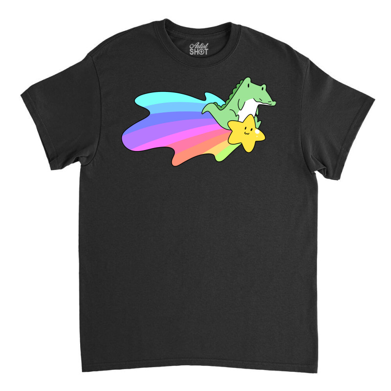 Rainbow Shooting Star Alligator Classic T-shirt | Artistshot