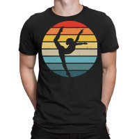 Majorette T  Shirt Baton Twirling Silhouette On A Distressed Retro Sun T-shirt | Artistshot