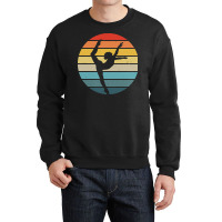 Majorette T  Shirt Baton Twirling Silhouette On A Distressed Retro Sun Crewneck Sweatshirt | Artistshot