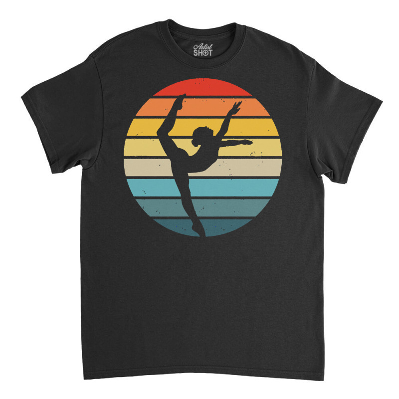 Majorette T  Shirt Baton Twirling Silhouette On A Distressed Retro Sun Classic T-shirt | Artistshot