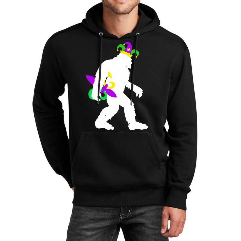 Mardi Gras Bigfoot T  Shirt Mardi Gras Carnival Bigfoot New Orleans Ca Unisex Hoodie | Artistshot