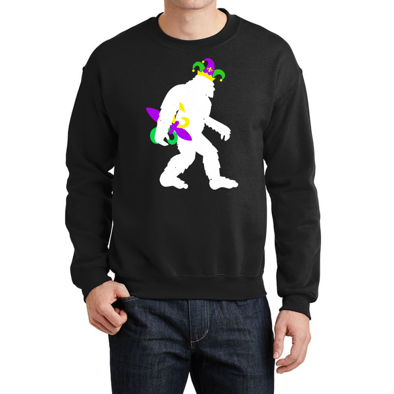 Mardi Gras Bigfoot T  Shirt Mardi Gras Carnival Bigfoot New Orleans Ca Crewneck Sweatshirt | Artistshot