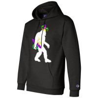 Mardi Gras Bigfoot T  Shirt Mardi Gras Carnival Bigfoot New Orleans Ca Champion Hoodie | Artistshot