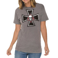 Iron Cross With Ace Of Spades Vintage T-shirt | Artistshot