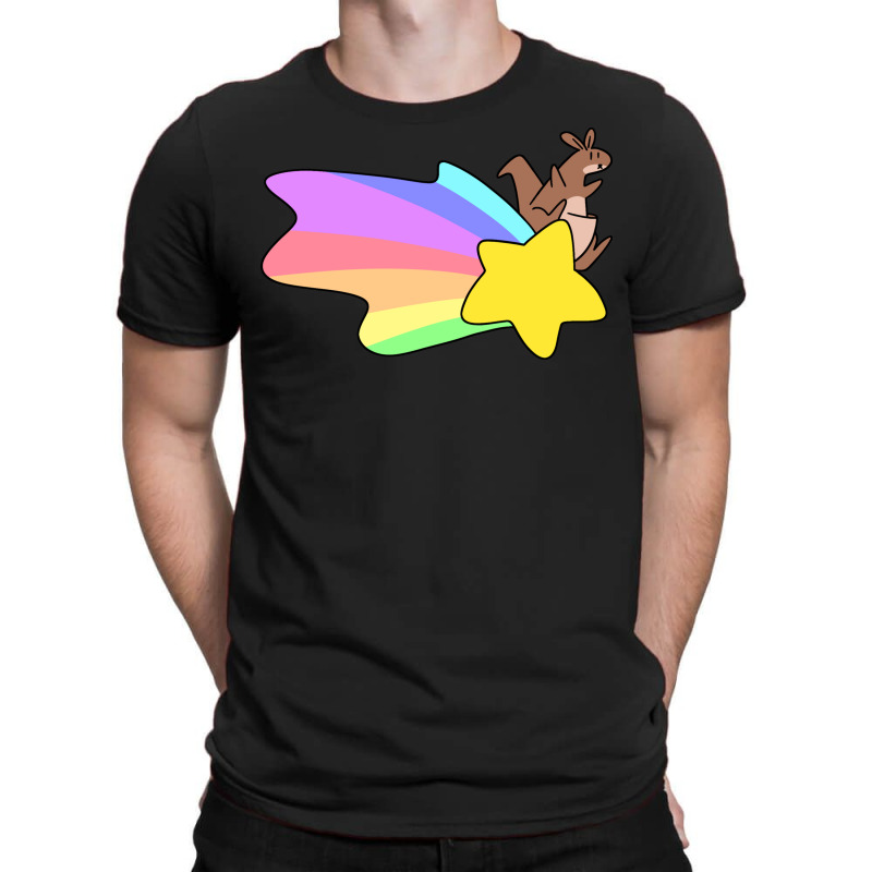 Rainbow Shooting Star Kangaroo T-shirt | Artistshot